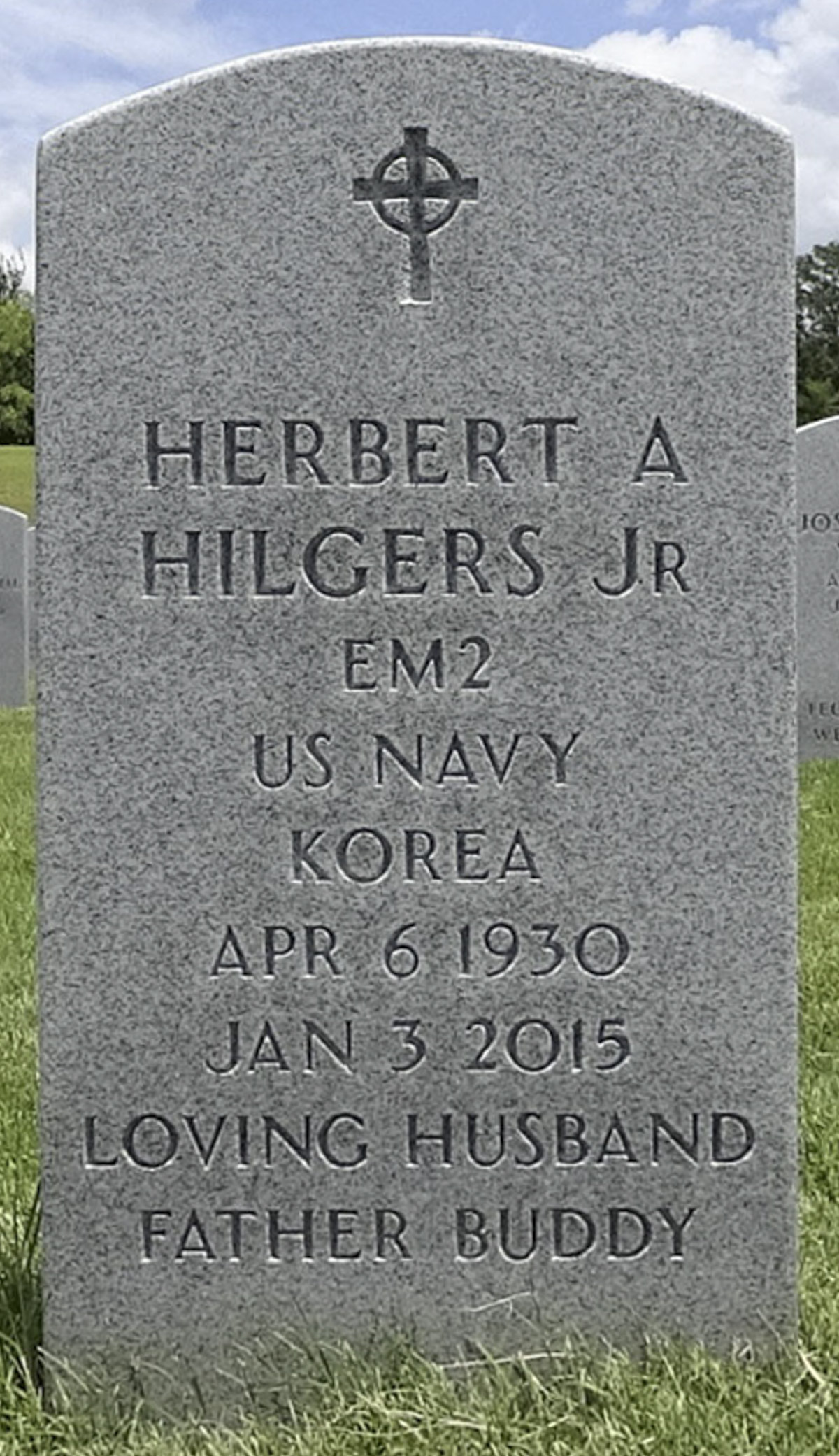 Gravesite marker image for herbert atho hilgers jr