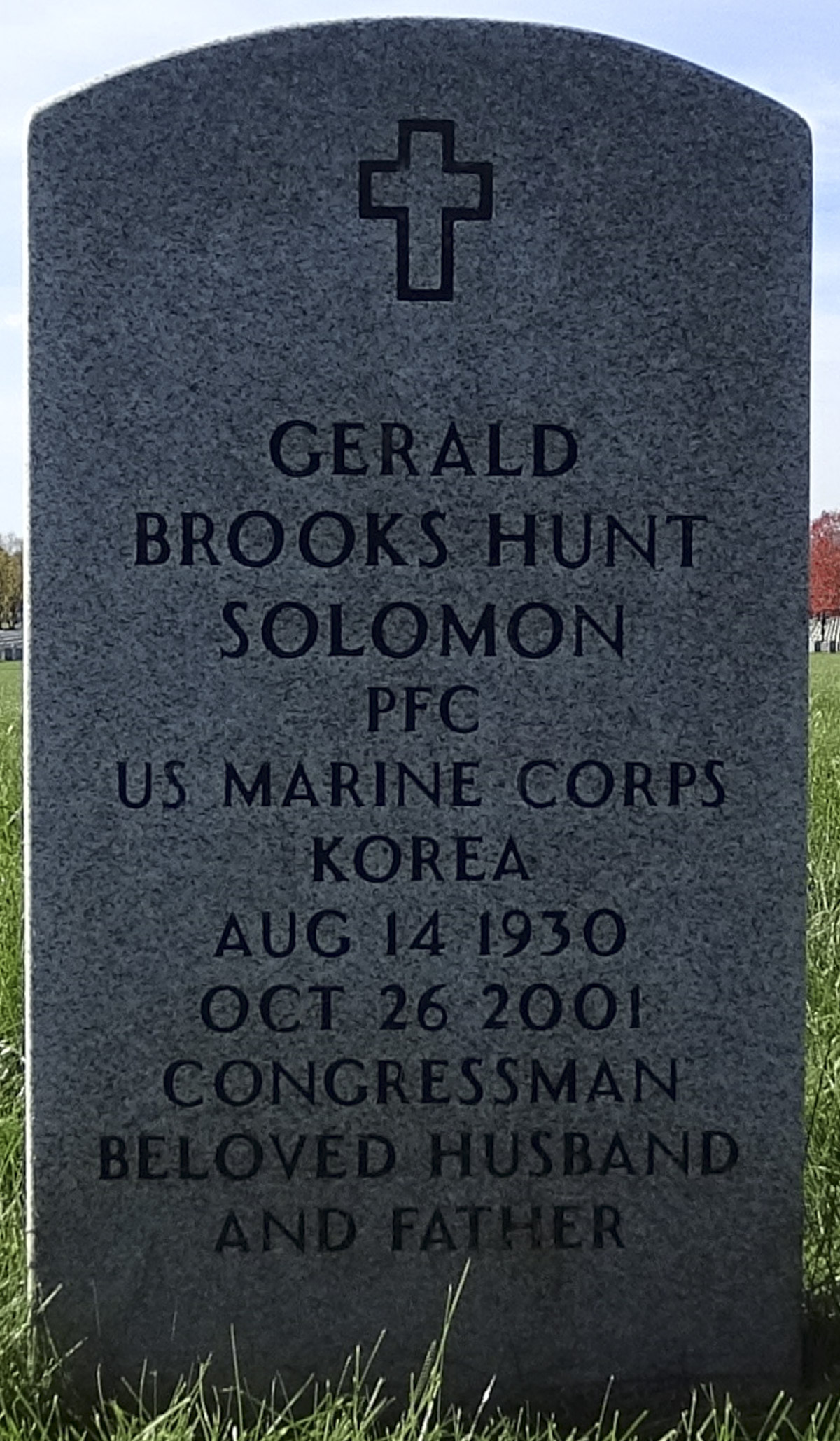 Gravesite marker image for gerald brooks hunt solomon