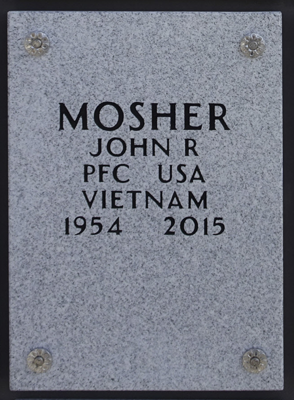Gravesite marker image for john r mosher