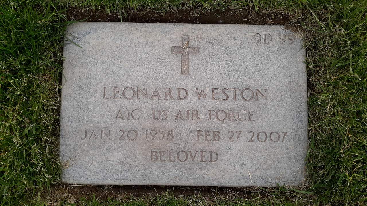 Gravesite marker image for leonard weston