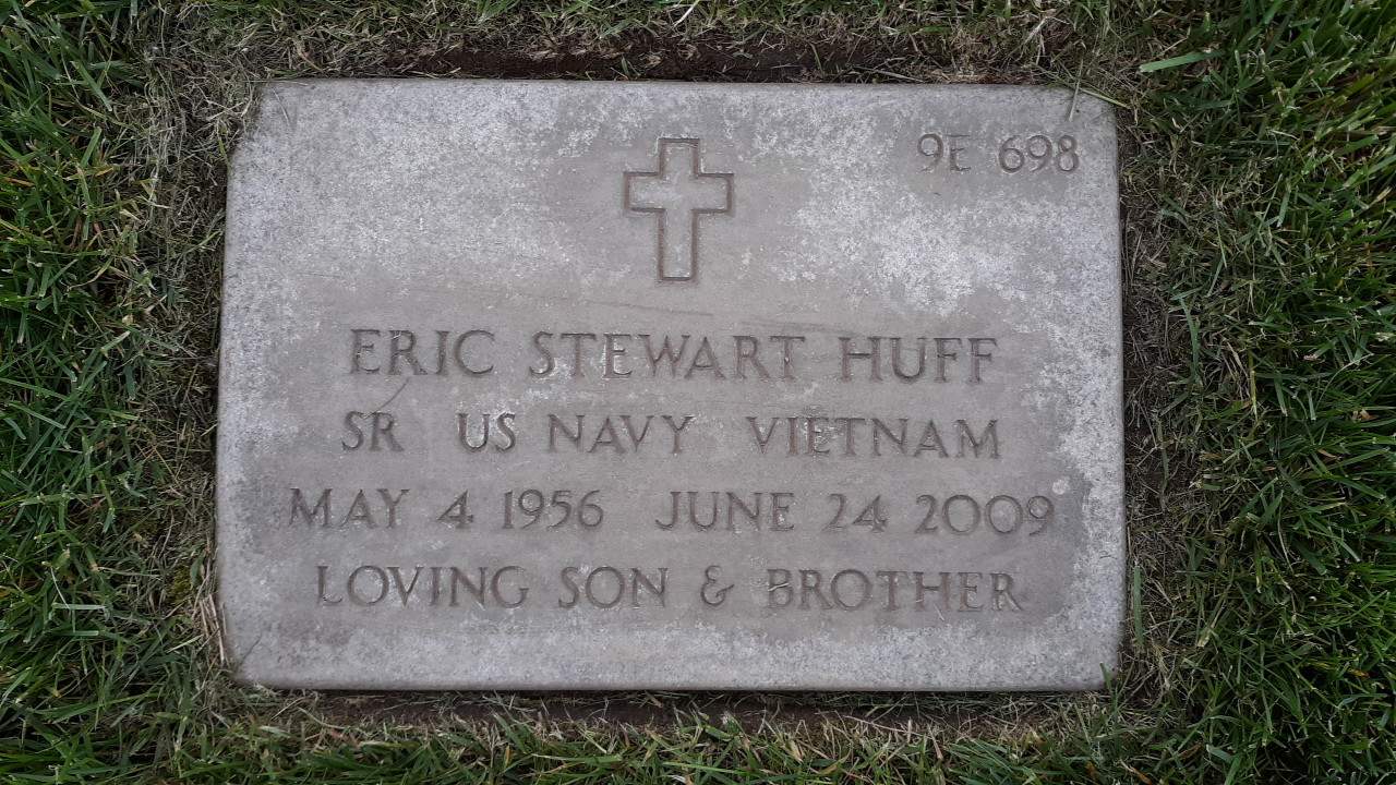 Gravesite marker image for eric stewart huff