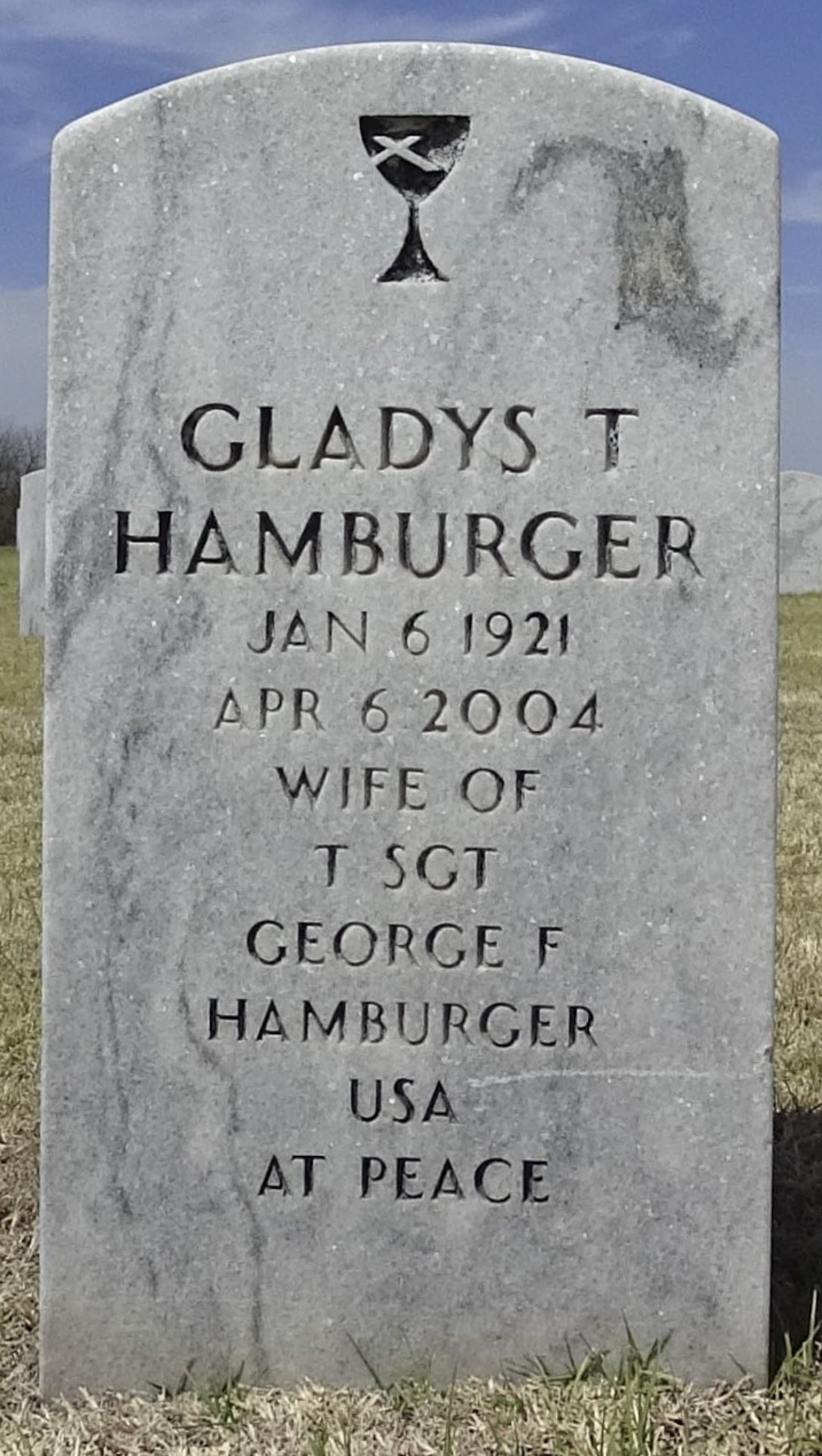 Gravesite marker image for george frederick hamburger