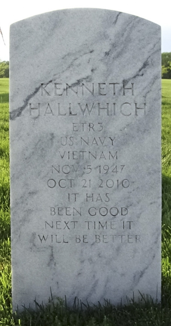 Gravesite marker image for kenneth hallwhich