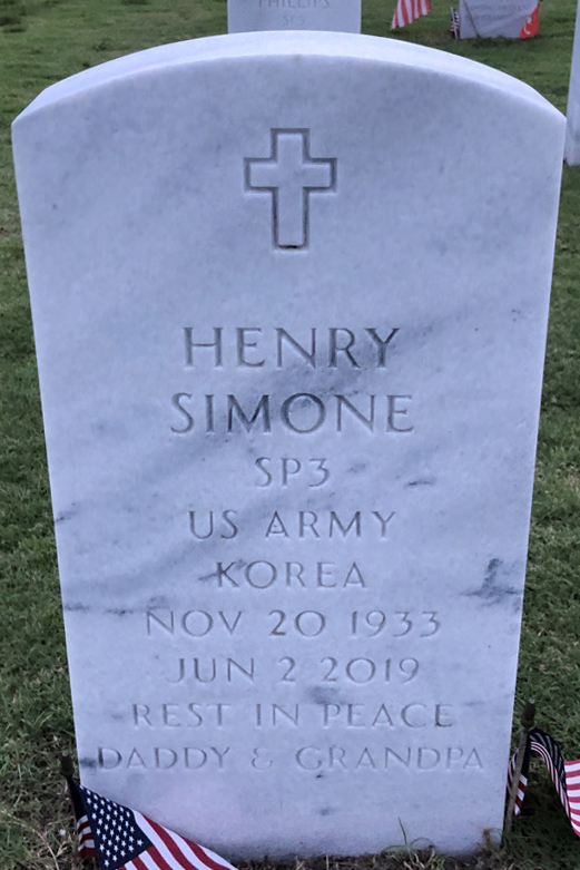 Gravesite marker image for henry simone