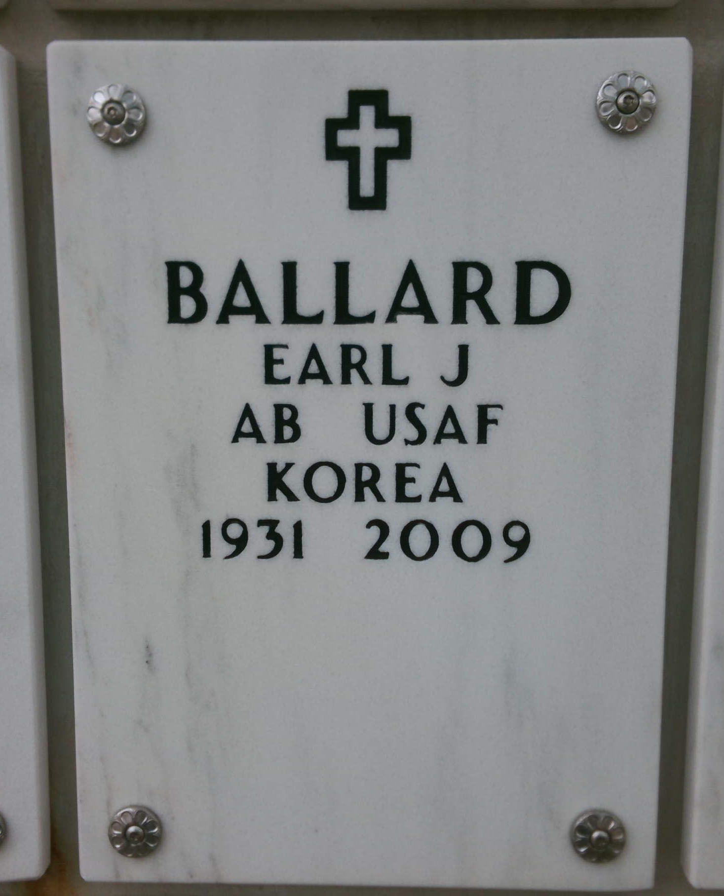 Gravesite marker image for earl j ballard