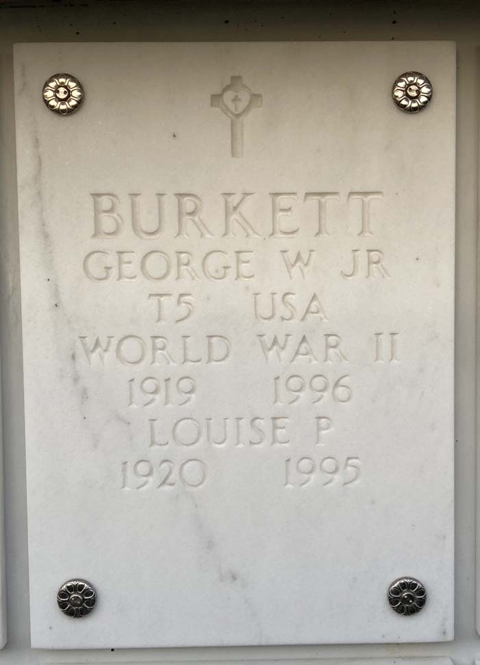 Gravesite marker image for george washington burkett jr