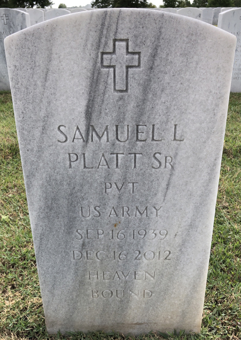 Gravesite marker image for samuel lee platt sr