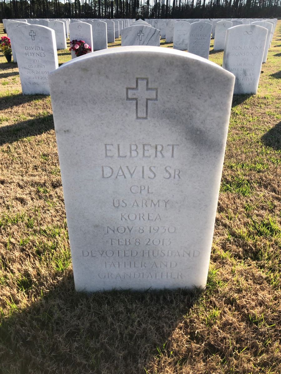 Gravesite marker image for elbert davis sr