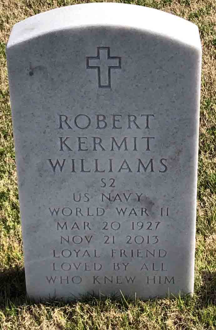 Gravesite marker image for robert kermit williams