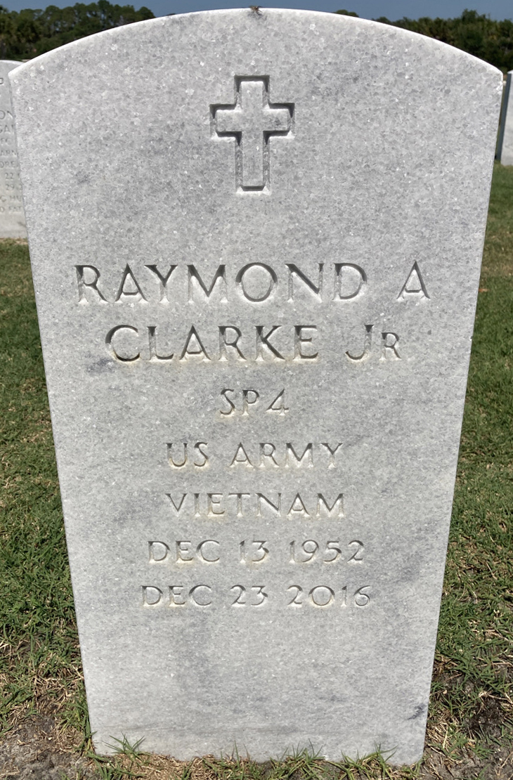 Gravesite marker image for raymond anthony clarke jr