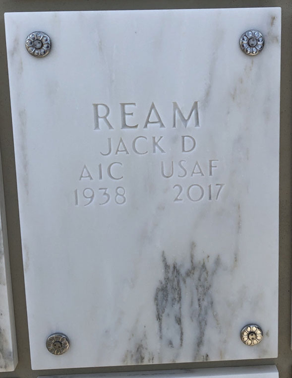 Gravesite marker image for jack d ream