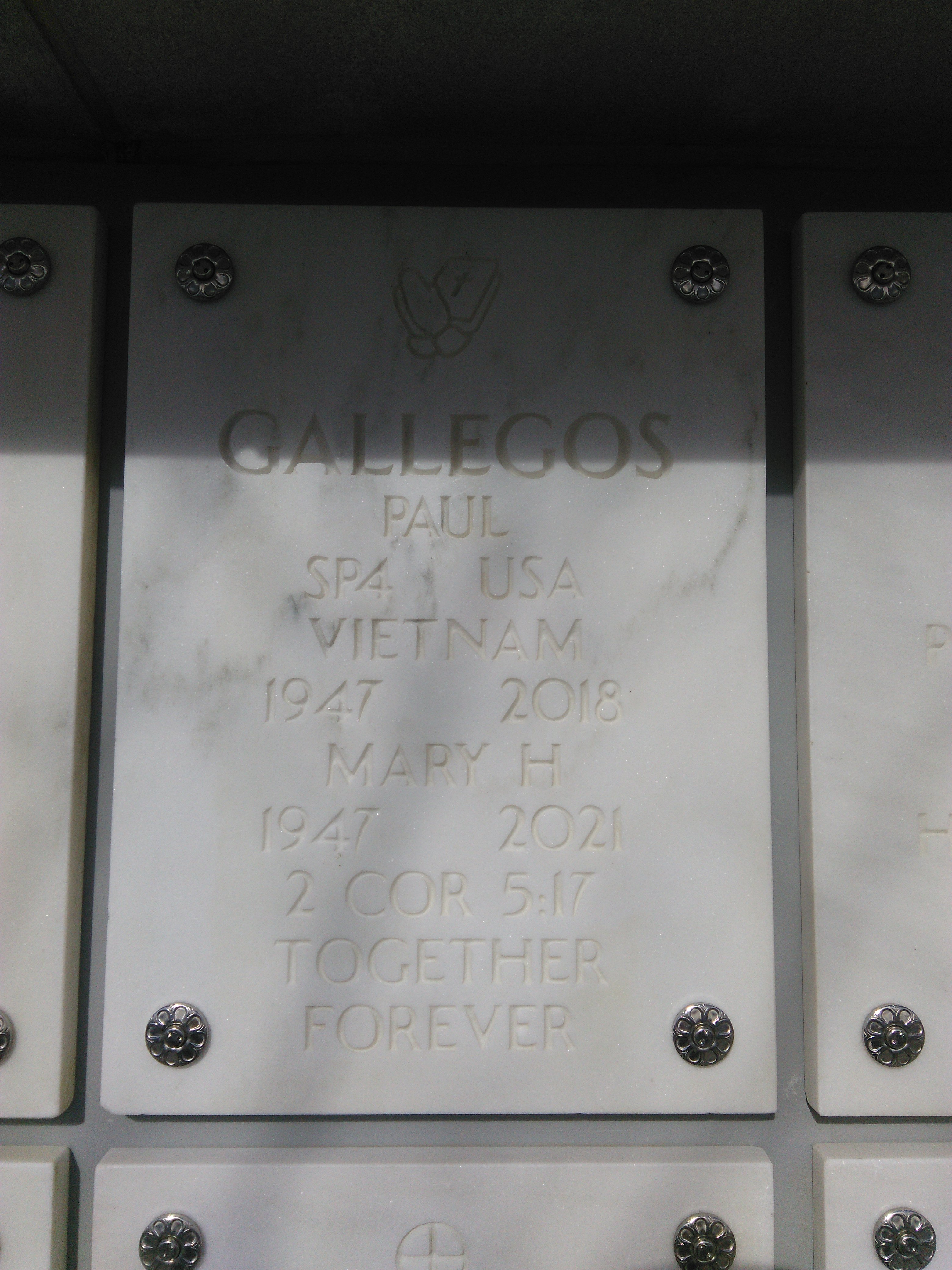 Gravesite marker image for paul gallegos