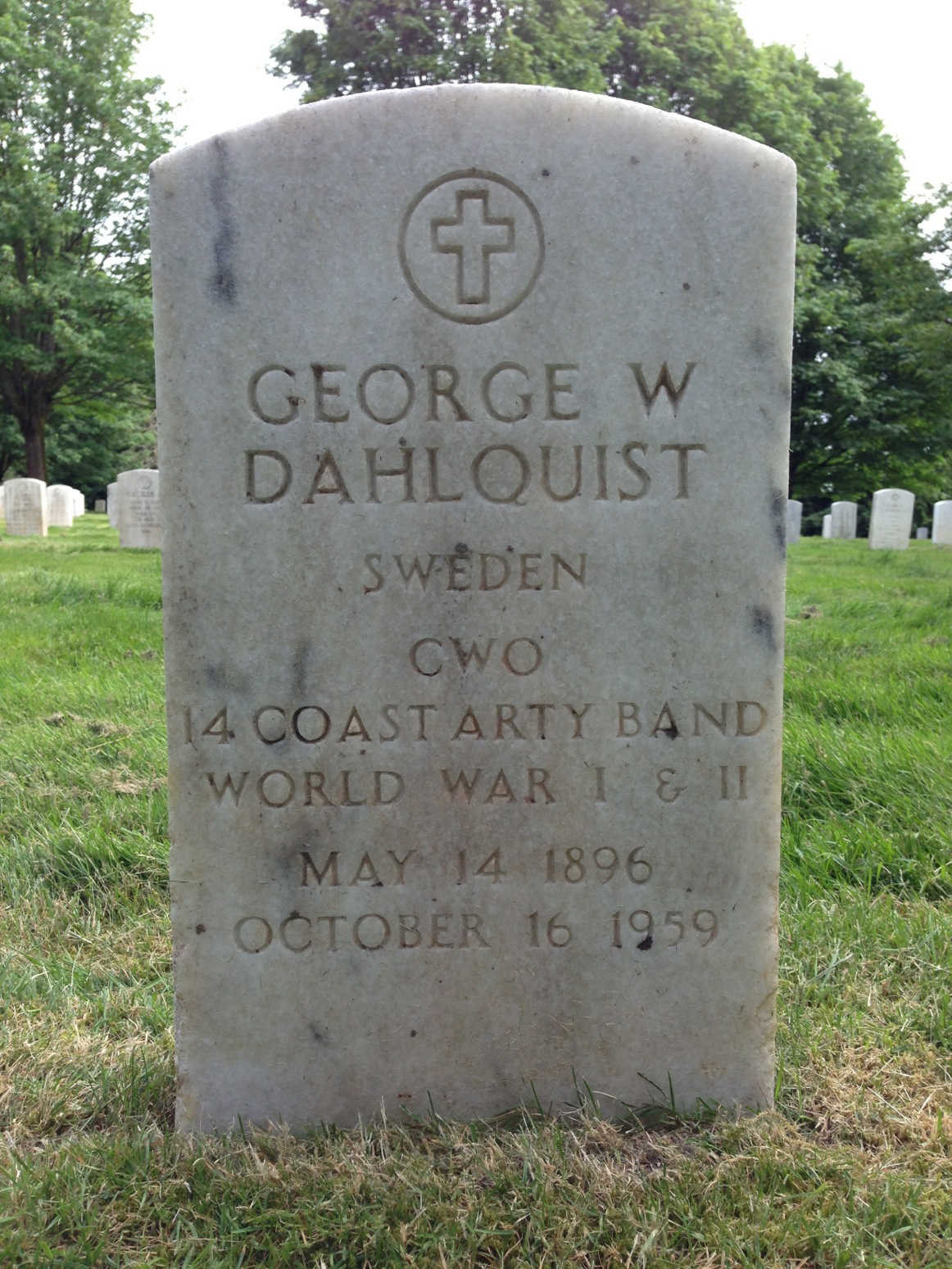 Gravesite marker image for george w dahlquist