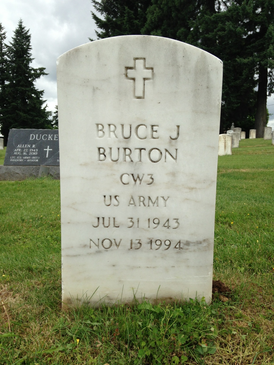 Gravesite marker image for bruce j burton