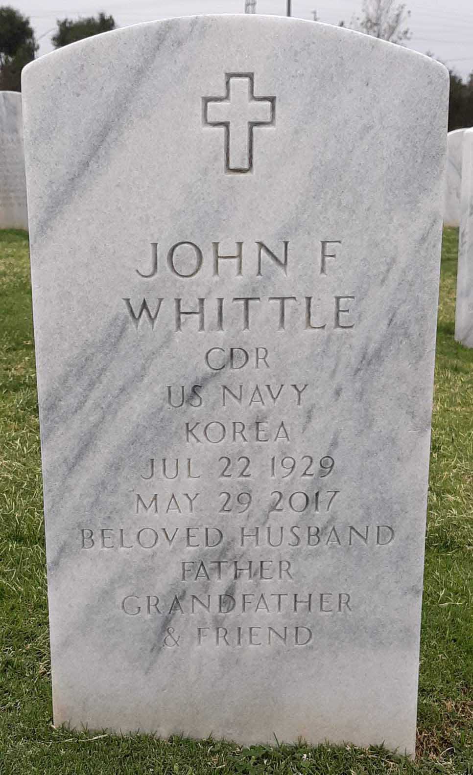 Gravesite marker image for john f whittle