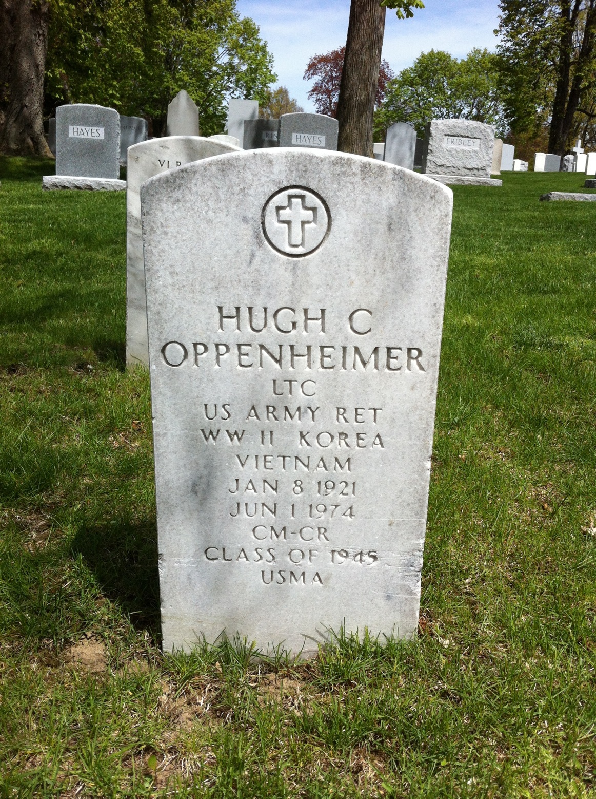 Gravesite marker image for hugh c oppenheimer