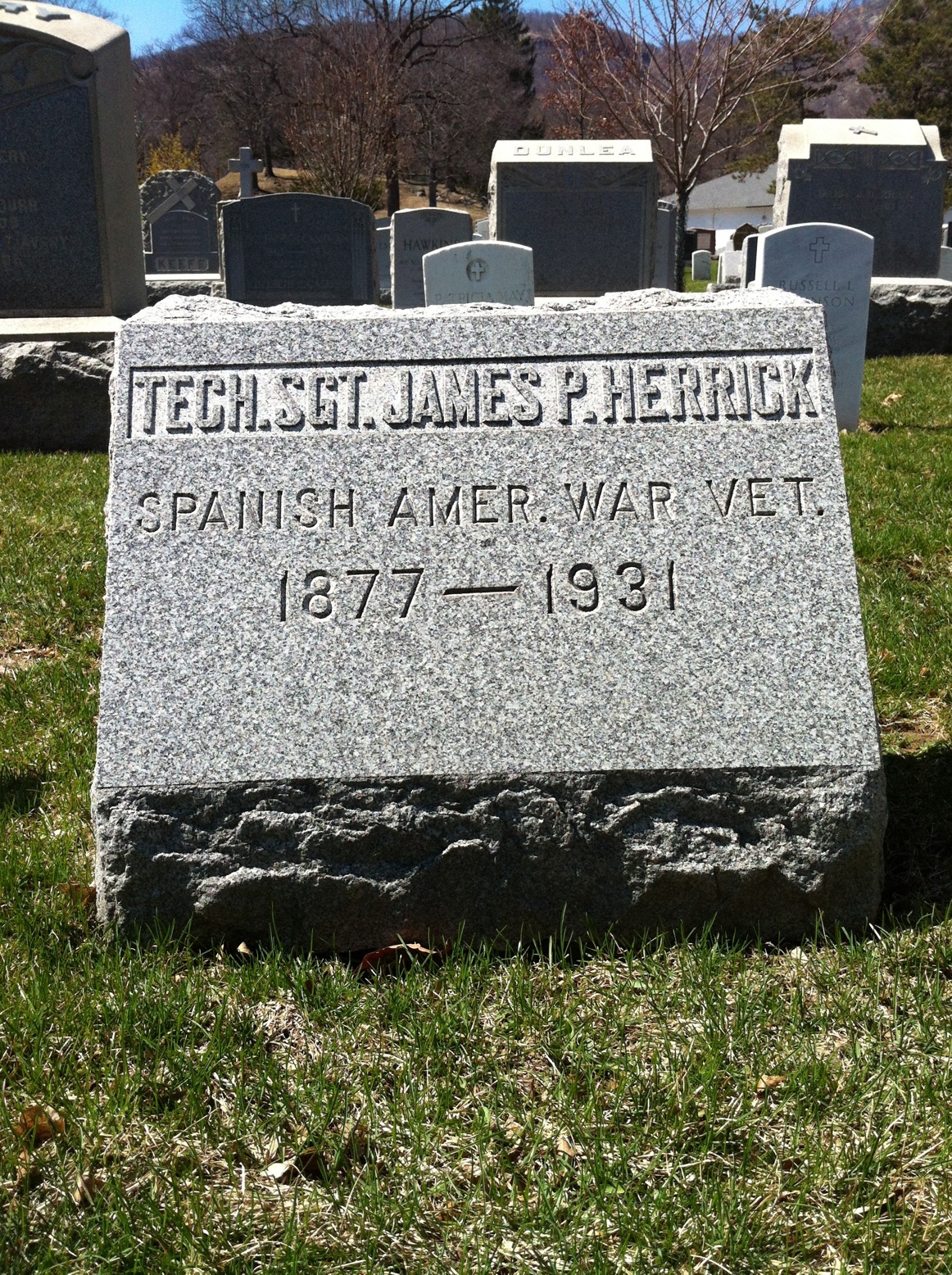 Gravesite marker image for james p herrick
