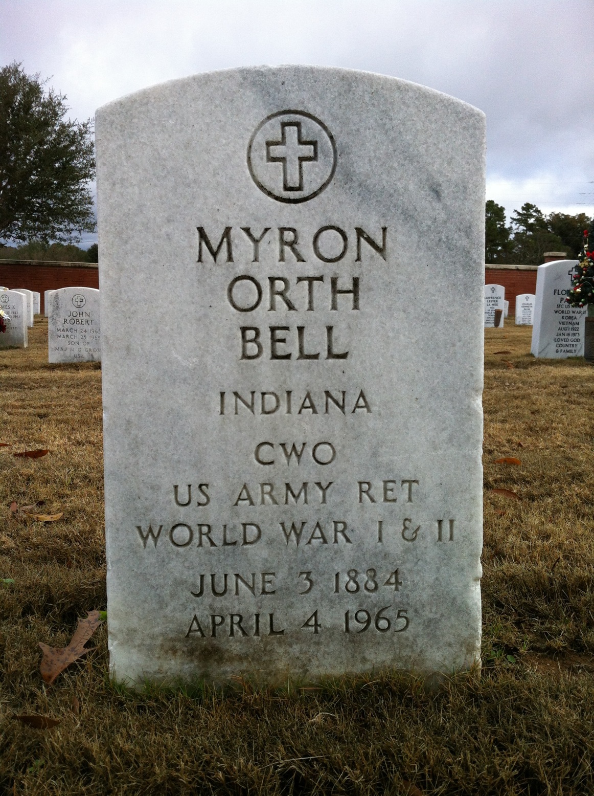 Gravesite marker image for myron orth bell