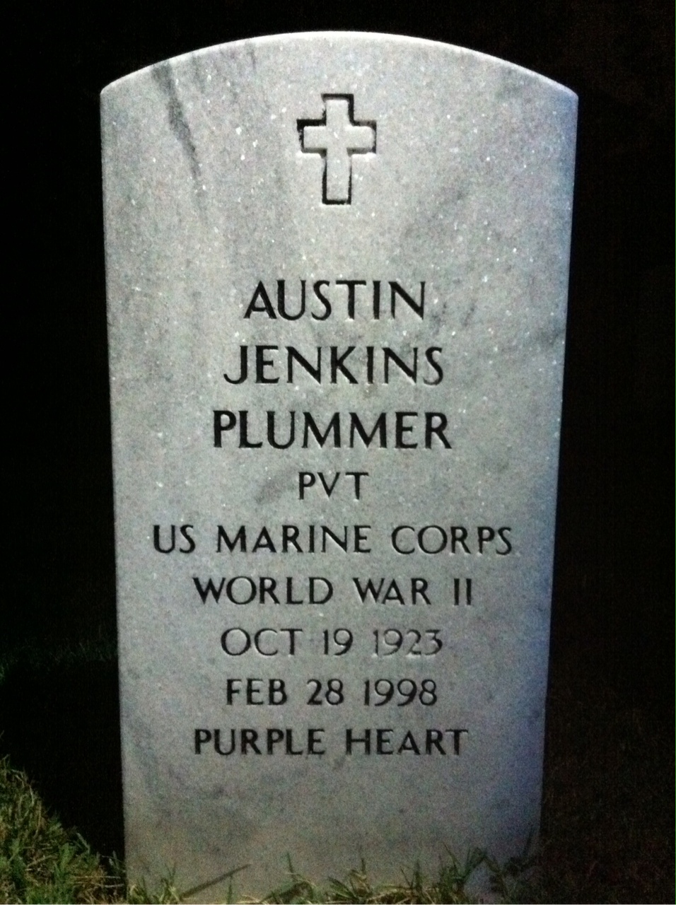 Gravesite marker image for austin j plummer