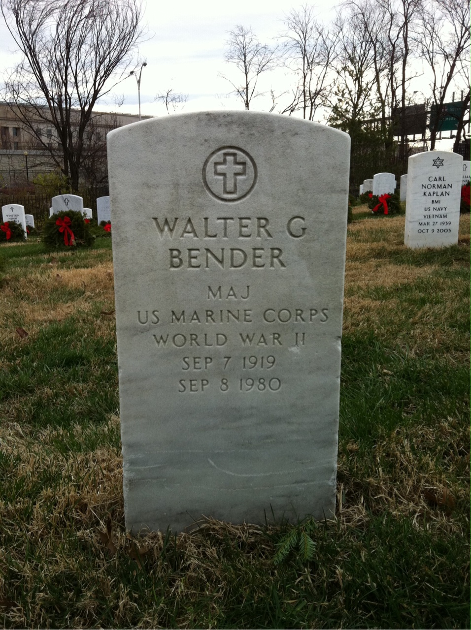 Gravesite marker image for walter g bender
