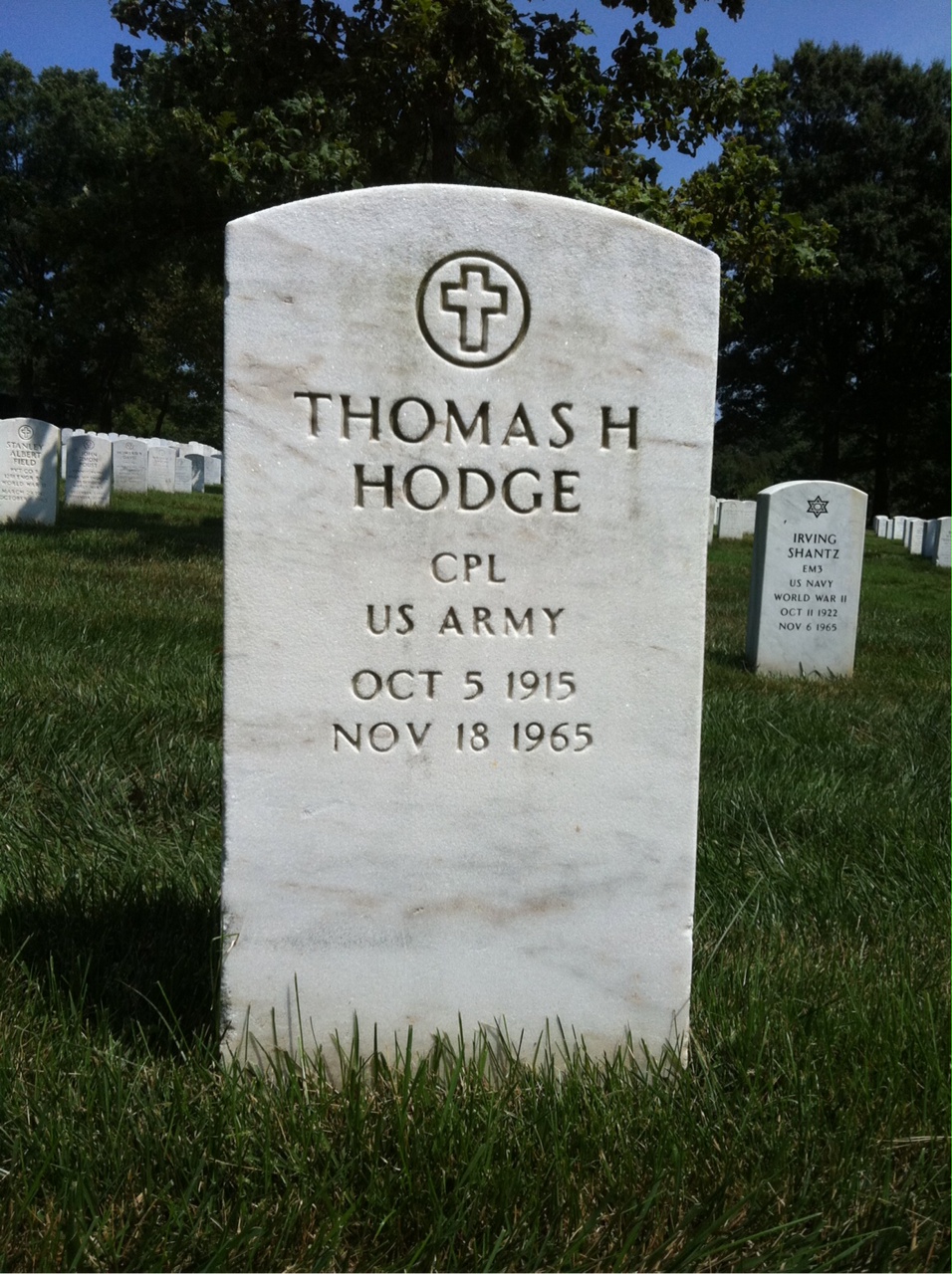 Gravesite marker image for thomas h hodge