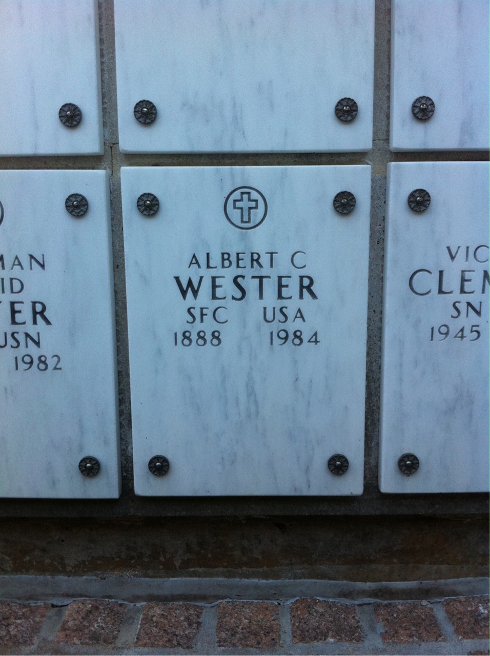Gravesite marker image for albert c wester