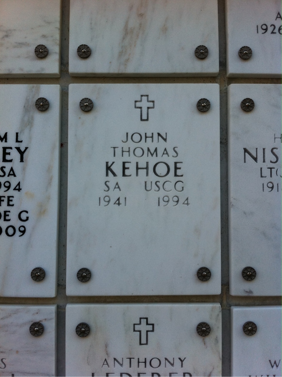 Gravesite marker image for john t kehoe