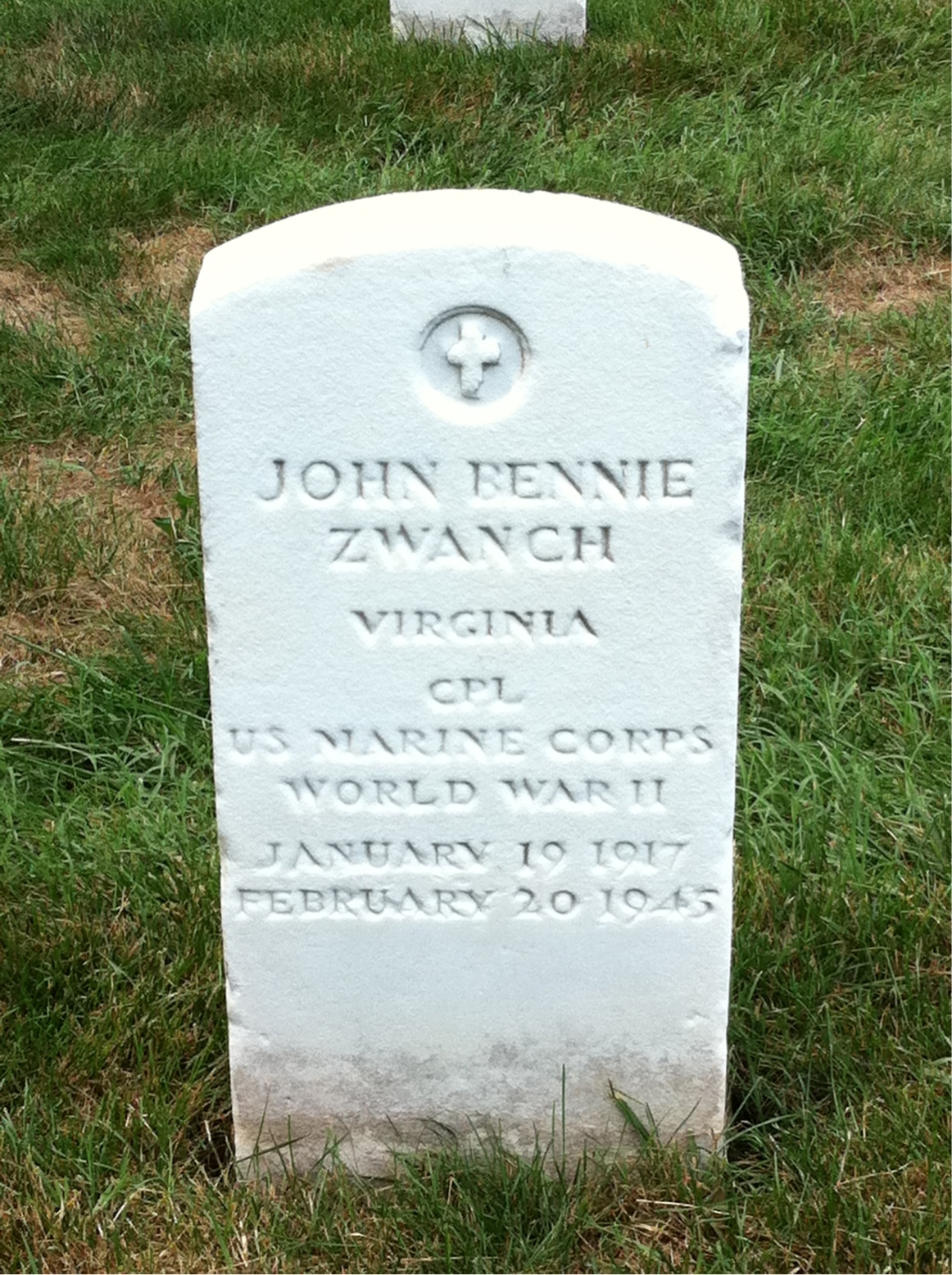 Gravesite marker image for john b zwanch