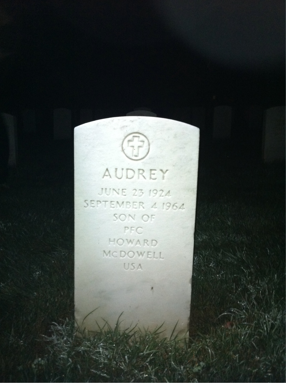 Gravesite marker image for audrey mcdowell