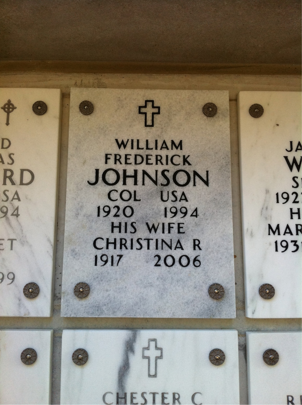Gravesite marker image for william frederick johnson