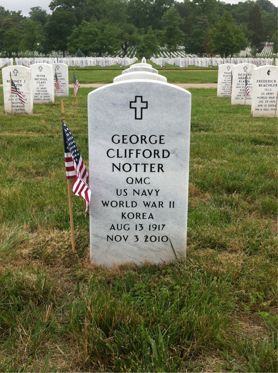 Gravesite marker image for george clifford notter