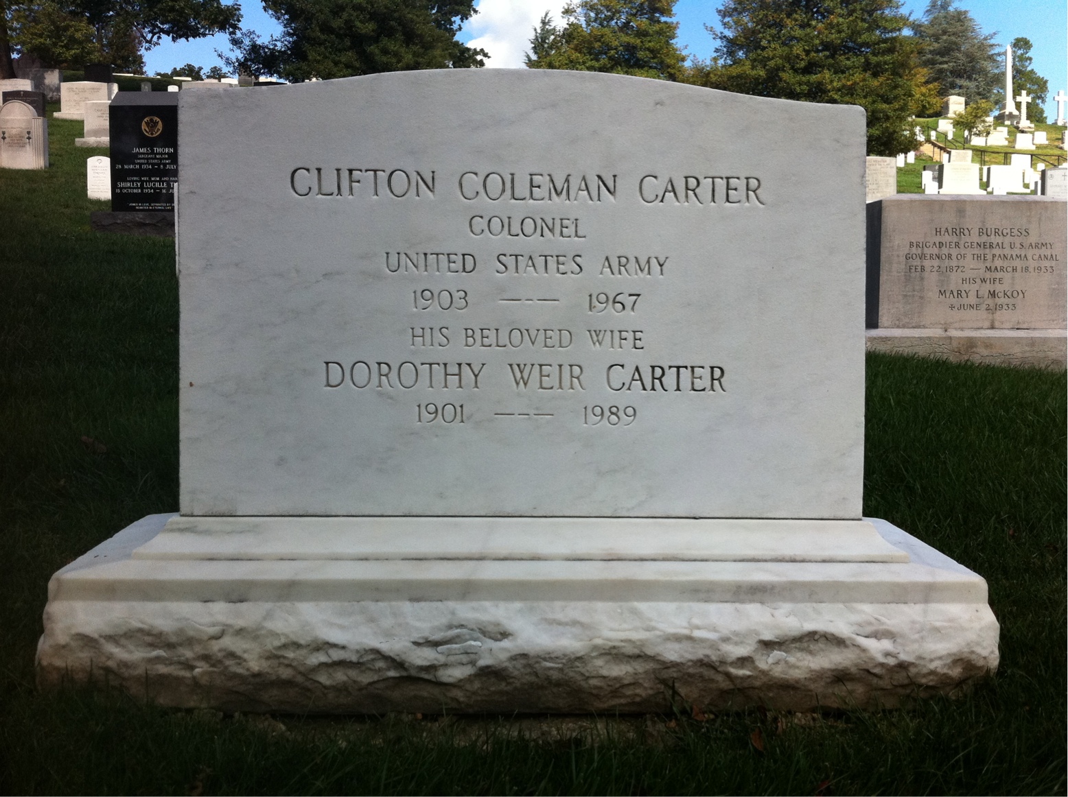 Gravesite marker image for clifton c carter