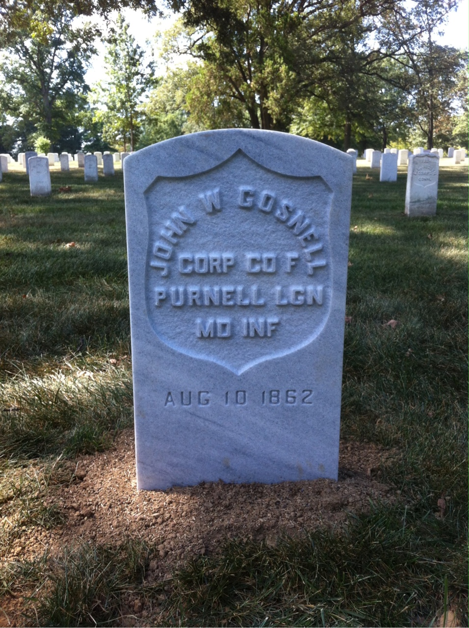 Gravesite marker image for john w gosnell