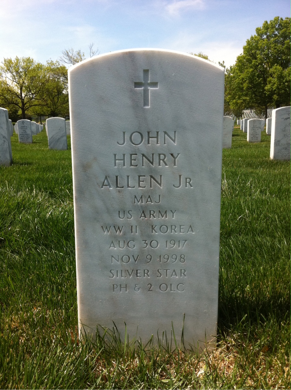 Gravesite marker image for john henry allen jr