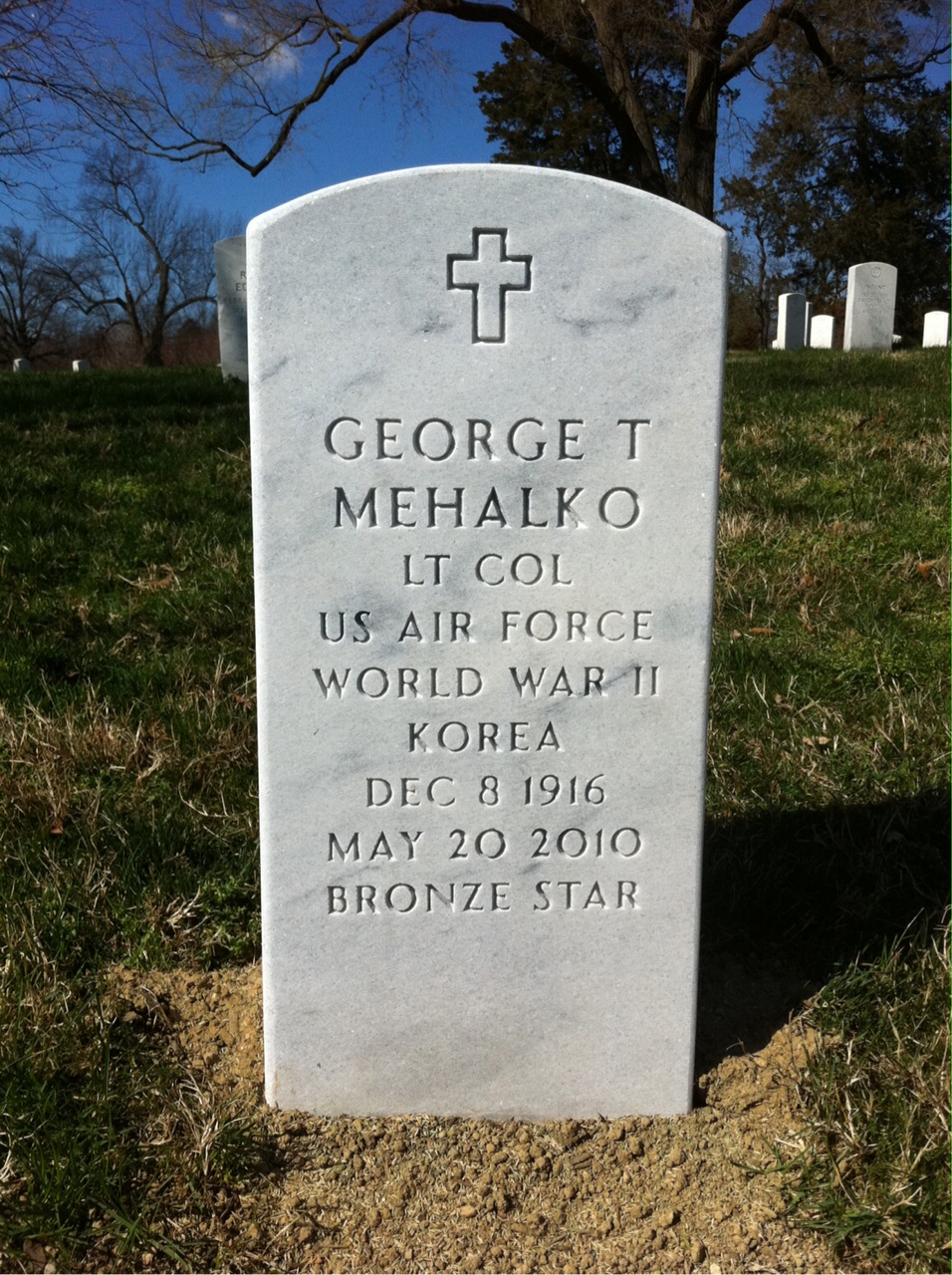 Gravesite marker image for george thomas mehalko