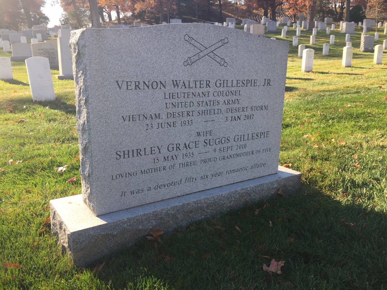Gravesite marker image for vernon walter gillespie jr