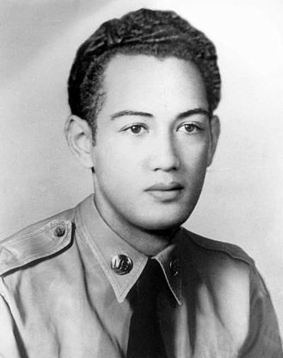 Photo of Pililaau in uniform Press Enter to Activate this item.