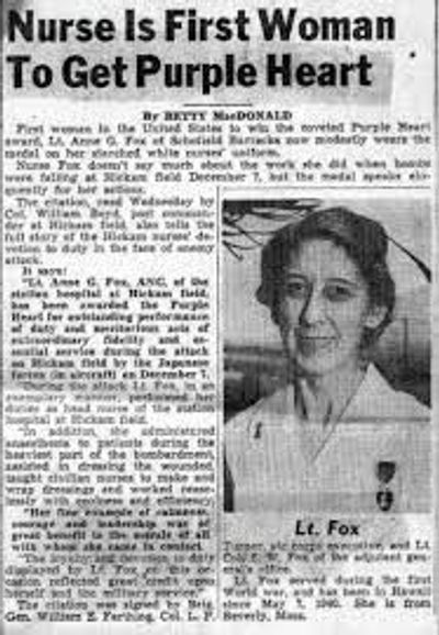 Newspaper article about 1LT Fox. Press Enter to Activate this item.