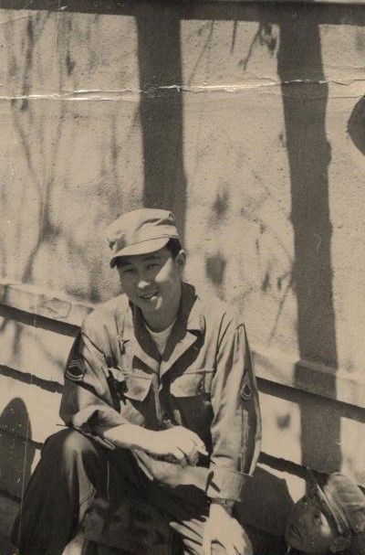 Sgt. Masami Endo in his U.S. Army fatigues.