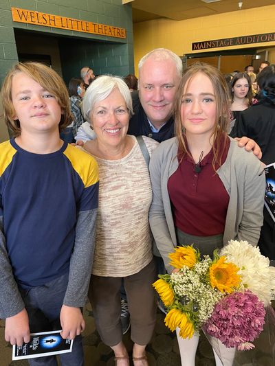 Mark supporting his niece at her big show
