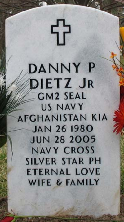 GM2 Seal Danny P Dietz, Jr. NCA Headstone with Navy Cross, Silver Star, Purple Heart Press Enter to Activate this item.