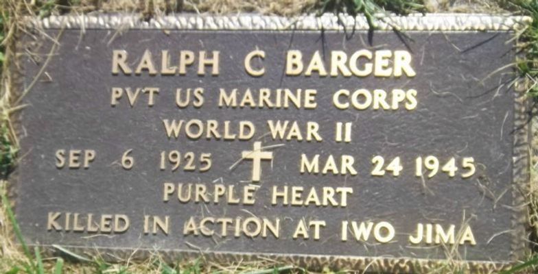 PVT Ralph C Barger headstone Press Enter to Activate this item.