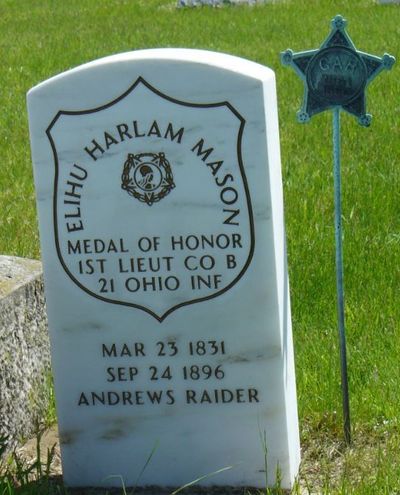 SGT Elihu Harlam Mason Headstone Press Enter to Activate this item.