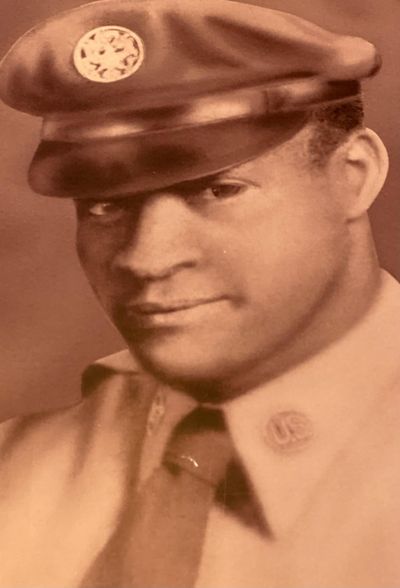 Head and shoulders portrait of John Blue in military uniform.